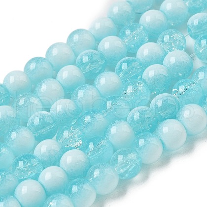 Crackle Glass Beads Strands X-GLAA-U001-6mm-08-1