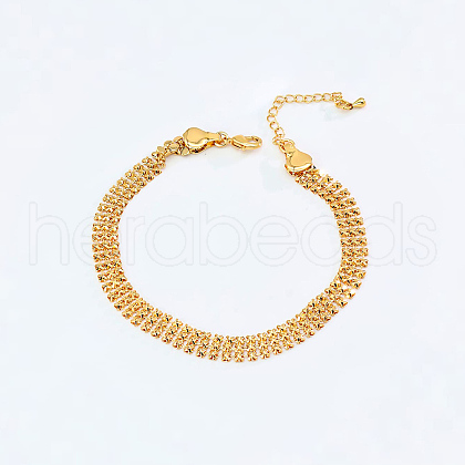 Elegant Vintage Brass Wide Mesh Chain Anklets for Women LS2048-2-1