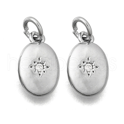 Brass Micro Pave Cubic Zirconia Pendants KK-I275-32P-1