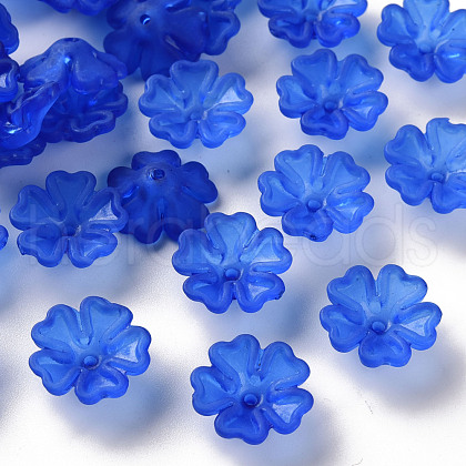 Transparent Frosted Acrylic Bead Caps MACR-S371-04A-751-1