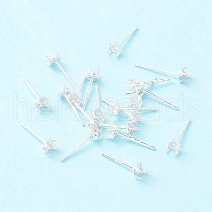 925 Sterling Silver Post Stud Earring Settings STER-P047-06A-S-1