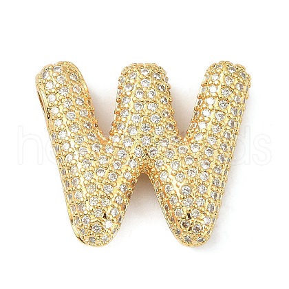 Rack Plating Brass Micro Pave Cubic Zirconia Pendants KK-Q790-01W-G-1