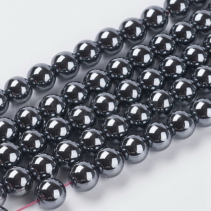 Non-Magnetic Synthetic Hematite Beads Strands G-H1071-1-1
