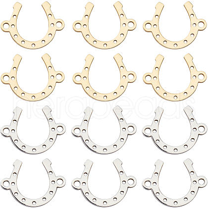SUNNYCLUE 20Pcs 2 Colors Stainless Steel Links/Connectors STAS-SC0009-17-1