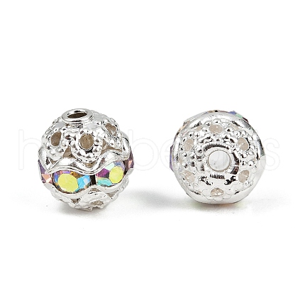 Brass Rhinestone Beads X-RB-A011-6mm-28S-1