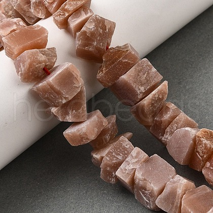 Natural Peach Moonstone Beads Strands G-I283-F31-1