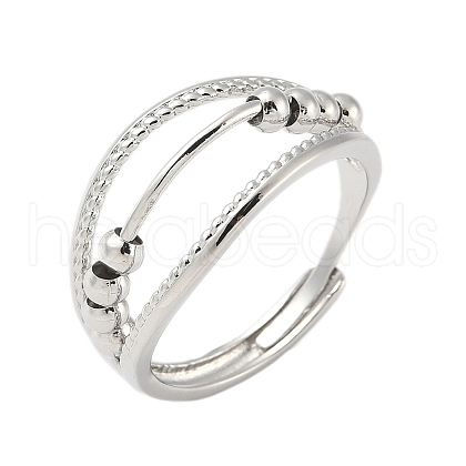 Brass Rotating Finger Rings for Women RJEW-C132-01C-P-1
