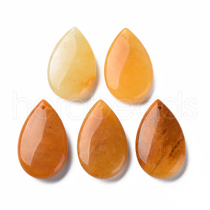 Natural Yellow Jade Pendants G-N0326-86-1