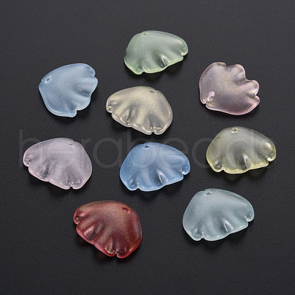 Transparent Baking Painted Glass Pendants DGLA-Q025-001-1