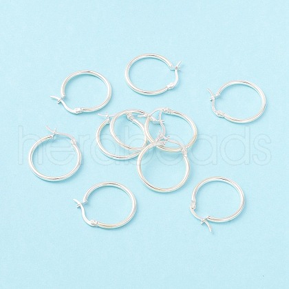 925 Sterling Silver Hoop Earrings STER-P047-13C-S-1