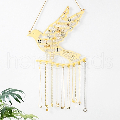 Bird Iron Wall Mounted Jewelry Display Rack ODIS-Q042-06G-1