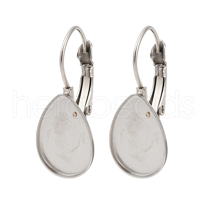 316 Stainless Steel Leverback Earring Findings STAS-Q353-03B-P-1