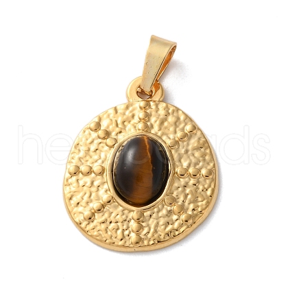 Natural Tiger Eye Pendants STAS-C120-11G-05-1