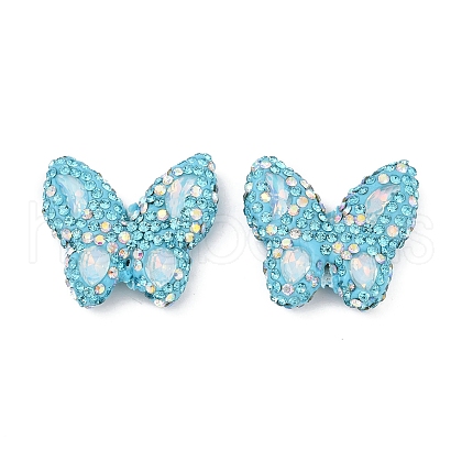 Handmade Polymer Clay Rhinestone Beads CLAY-NH0001-11D-1
