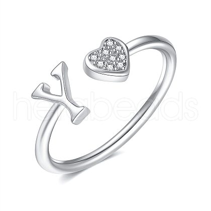 Adjustable Brass Rhinestone Cuff Rings for Women FS-WGEAD33-25-1