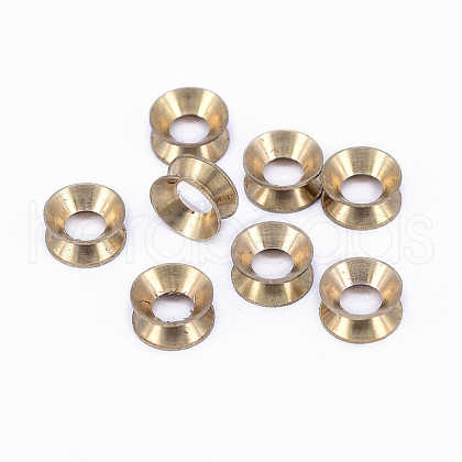 Brass Spacer Beads KK-F713-14C-9mm-1