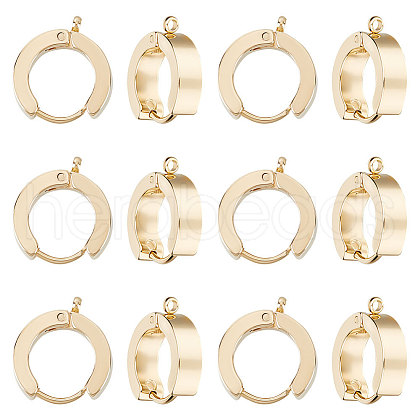 Unicraftale 12Pcs 201 Stainless Steel Huggie Hoop Earrings Findings STAS-UN0043-22-1