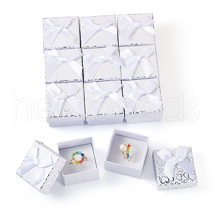 Bowknot Cardboard Paper Ring Gift Storage Boxes CON-TAC0001-16D-1