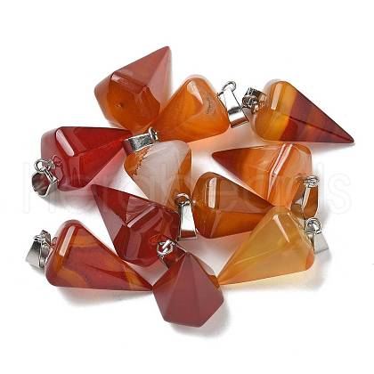 Natural Red Agate Pendants G-B127-13P-01-1