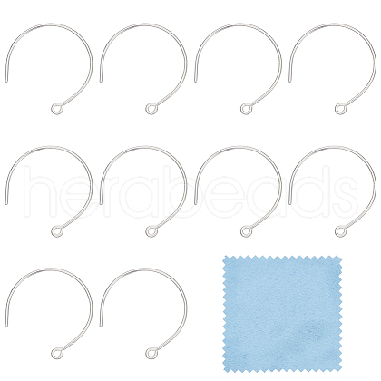 BENECREAT 925 Sterling Silver Earring Hooks STER-BC0002-14B-1
