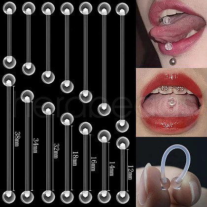 Acrylic Tongue Rings WG0B40E-06-1