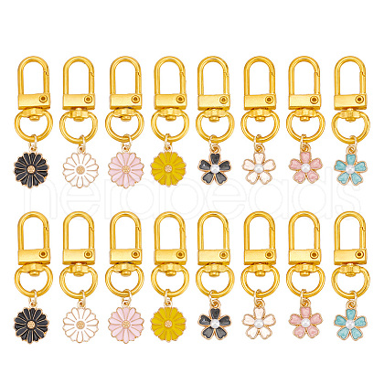 Alloy Enamel Pendant Decoration HJEW-UN00032-1