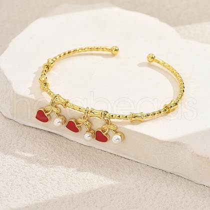 Cute and Sweet Brass Enamel Cuff Bangles EC0597-1-1