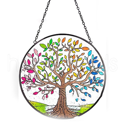 Acrylic Tree of Life Hanging Ornament TREE-PW0001-89D-1