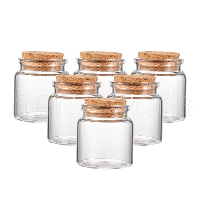 Glass Jar Glass Bottle for Bead Containers X-CON-E008-58x47mm-1