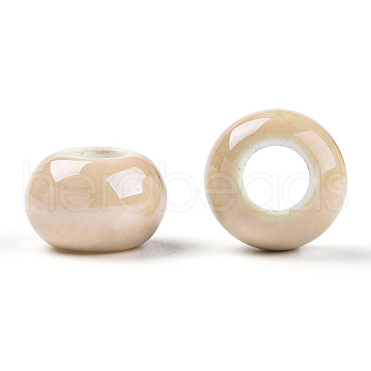 Handmade Porcelain Beads X-PORC-Q219-13x9-F13-1