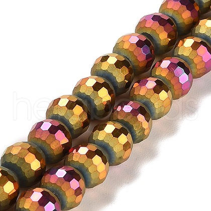Electroplate Glass Beads Strands EGLA-Z001-03A-FP02-1
