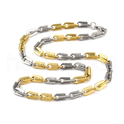 201 Stainless Steel Arch Links Chain Necklace NJEW-F22-39E-GP-1
