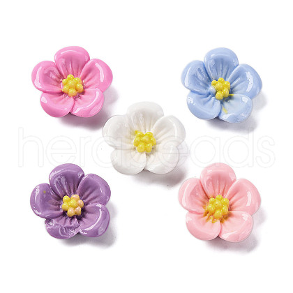 Opaque Resin Cabochons X-RESI-R455-01B-1