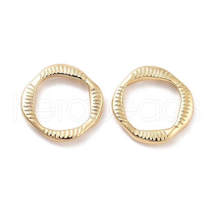 Rack Plating Brass Linking Rings KK-C063-26G-1