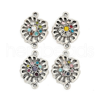 Alloy Rhinestone Connector Charms FIND-A049-07AS-1