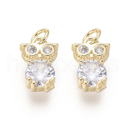 Brass Charms ZIRC-L087-039G-1