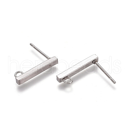 Non-Tarnish 304 Stainless Ear Stud Components STAS-M274-012C-P-1