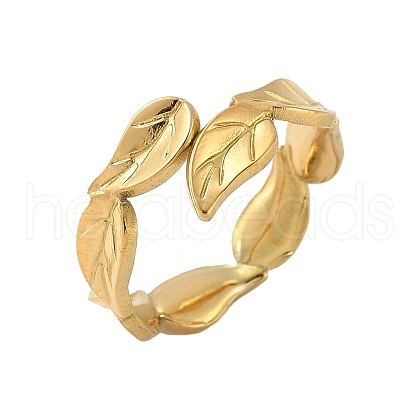 304 Stainless Steel Adjustable Open Cuff Rings for Women RJEW-U060-03H-G-1