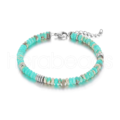 Natural Shoushan Stone Beaded Bracelets for Women CG6931-9-1