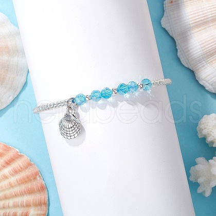Glass Seed Beads Braided Bracelets BJEW-MZ00176-05-1
