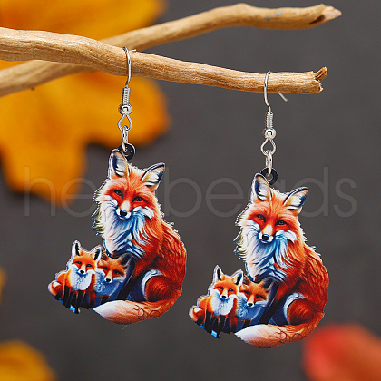 Acrylic Dangle Earrings HJ6740-3-1