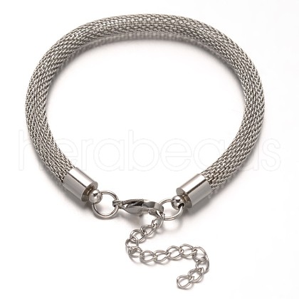 Tarnish Resistant 304 Stainless Steel Network Chains Bracelets BJEW-O096-C-02-1