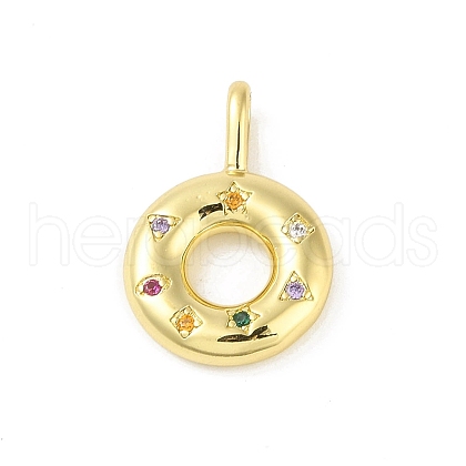 Brass Micro Pave Cubic Zirconia Pendants KK-E111-12G-1