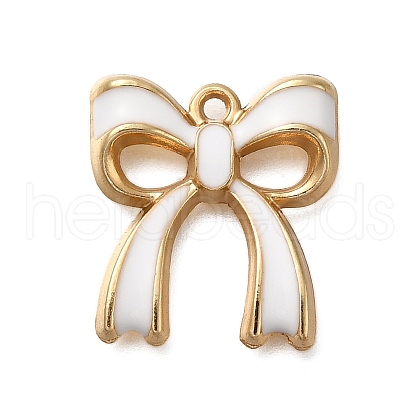 Rack Plating Alloy Enamel Pendants X1-ENAM-S021-04G-D-1