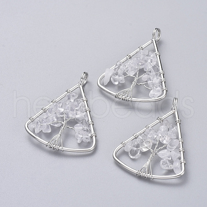 Long-Lasting Plated Brass Pendants KK-D531-02P-09-1