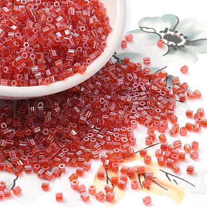 Transparent Colours Luster Glass Seed Beads SEED-S042-20B-02-1