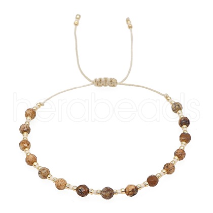 Natural Gemstone Bohemian Handmade Beaded Bracelet for Women FQ7094-7-1