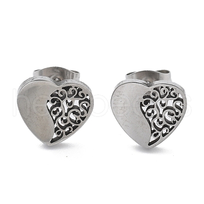 304 Stainless Steel Stud Earrings EJEW-C001-15P-1