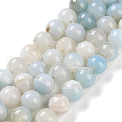 Natural Striped Agate/Banded Agate Beads Strands G-Z060-A01-C23-1