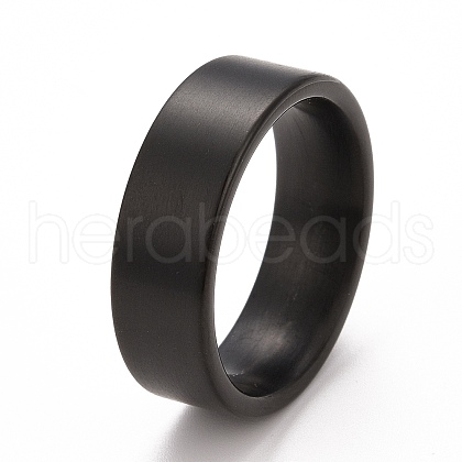 Ion Plating(IP) 304 Stainless Steel Plain Band Finger Ring for Men Women RJEW-E062-A01-05EB-1